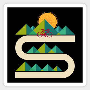 Bike Geometric Landscape Sticker